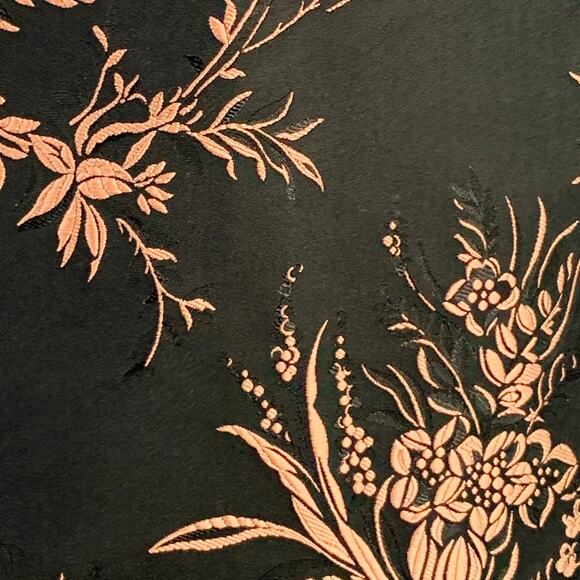 Size 10 Black Pink Polyester Blend Floral Jacquard Cocktail Dress - Picture 2 of 7